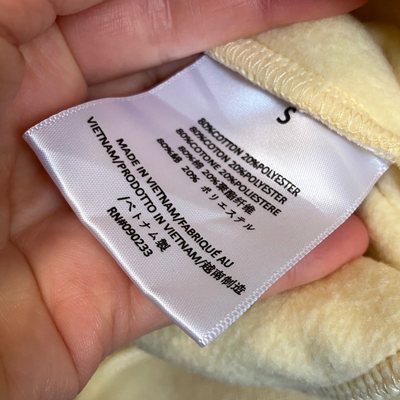 NWT Essentials Fear of God Men's Yellow Crew Sweater - Picture 6 of 10